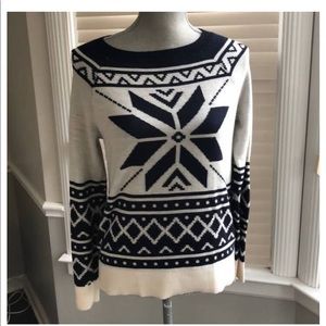 Loft Fair-isle Snowflake sweater- large